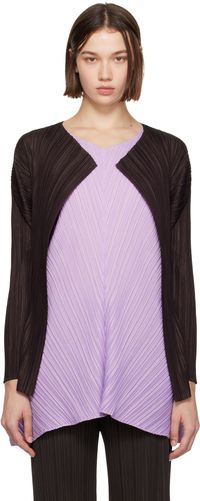 PLEATS PLEASE ISSEY MIYAKE Cardigan plissé brun - Mellow
