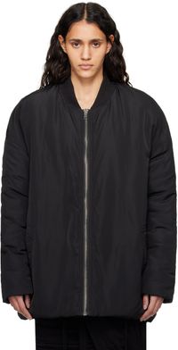Paris Georgia SSENSE Exclusive Black 'Elemental by Paris Georgia' Oversized Bomber Jacket