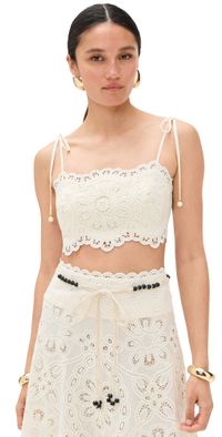 Zimmermann Rhiannon Embroidered Bodice Ivory 0P