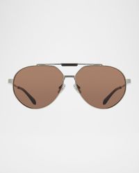 Men's Gancino Titanium Aviator Sunglasses