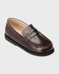 Girl's Scholar Smooth Leather Penny Loafers, Baby/Toddler/Kids