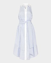 Juniper Embellished Striped Shirtdress