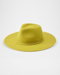 Claude Leather-Trim Wool Felt Fedora