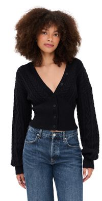 Seven Wonders Emilia Sleeved Knit Cardigan Black M