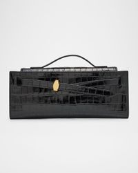 Dash Croc-Embossed Leather Clutch Bag