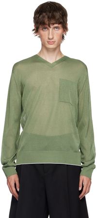 JACQUEMUS Green La Casa 'La maille Paseo' Sweater