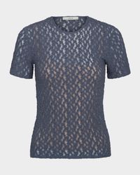 Short-Sleeve Floral Smocked Top