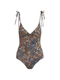Women's Dali Printed One-Piece Swimsuit - Nocturne - Size XL