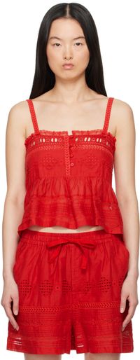 Isabel Marant Etoile Red Denys Tank Top