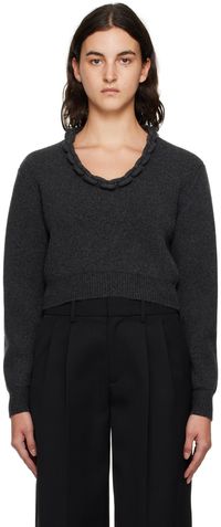 Alexander Wang Pull gris à encolure arrondie
