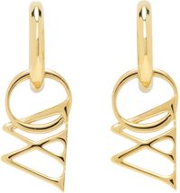 Off-White Boucles d'oreilles à anneau dorées à logo