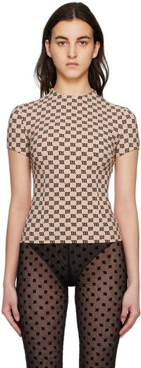 MISBHV T-shirt beige à monogrammes
