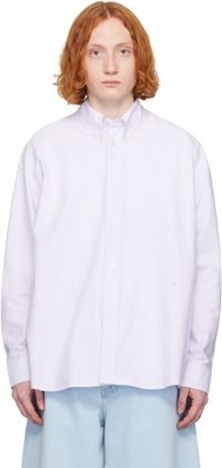 Studio Nicholson Purple & White Ruskin Shirt