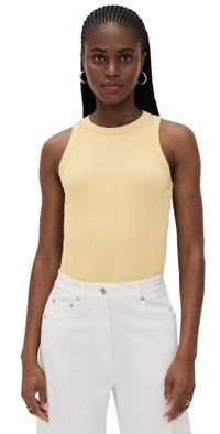 Veronica Beard Jean Cropped Jordyn Tank Chamomile XL