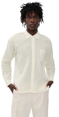 Bather Waffle Leisure Shirt White M