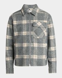 Men's Tartan Full-Zip Shirt Jacket