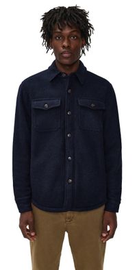 Faherty Range High Pile Fleece Lined CPO Jacket navy shadow twill L