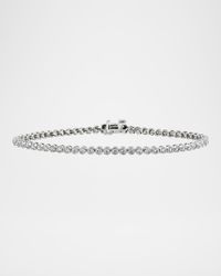 18K White Gold Traditional Diamond Tennis Bracelet, 3.00tcw