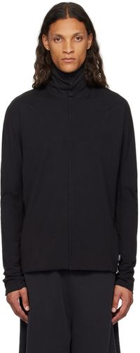 MM6 Maison Margiela Black Raw Edge Turtleneck