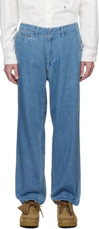 nanamica Blue Wide Jeans