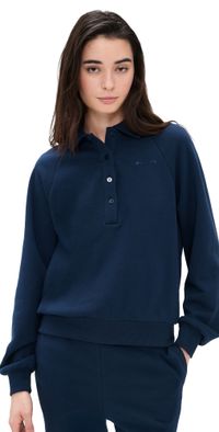 The Upside Collared Elle Polo Navy S