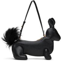 Thom Browne Black Pebble Grain Rabbit Bag
