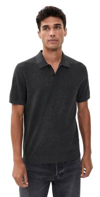 Theory Soris Polo Charcoal Melange XL