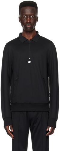 Courrèges Black Zip Sweatshirt