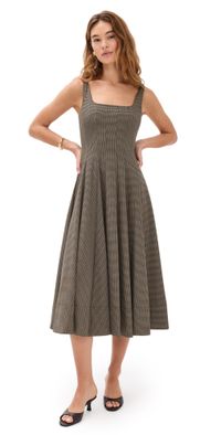 STAUD Wells Dress Houndstooth 6