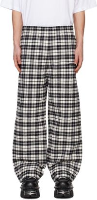VETEMENTS Black Metalized Wrinkled Pyjama Trousers