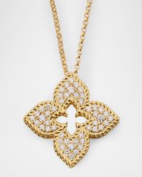 Venetian Princess 18K Yellow Gold Diamond Pendant Necklace