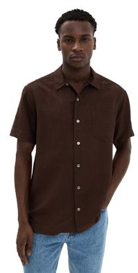 A. P.C. Roy Linen Blend Shirt Caa Brown XL