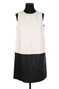 Agnes B. - Seconde Main - Robe en cuir - Taille XL - Noir