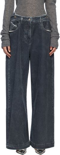 The Attico Navy Long Jeans
