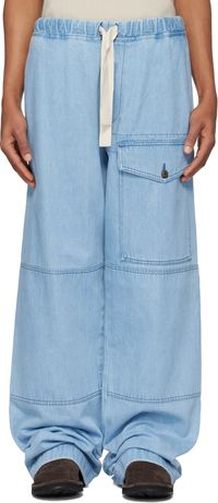 Dries Van Noten Blue Drawstring Jeans