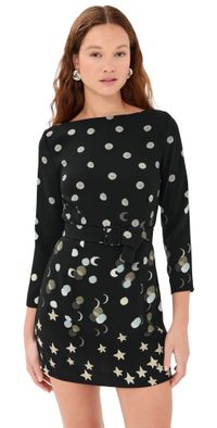 Bernadette Luce Short Dress Polka Sun To Moon/Black 42
