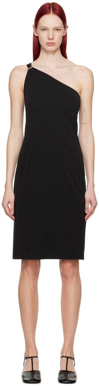 Filippa K Black One Shoulder Midi Dress