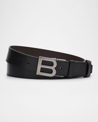 Men's B-Logo Reversible Leather Belt