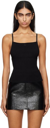 Courrèges Black Ribbed Camisole