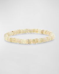 Ethiopian Opal Eternity Beaded Bracelet with Diamonds