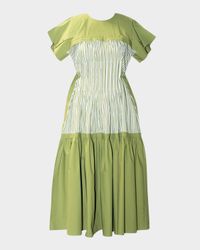 Chasma Striped Cotton Midi Shirtdress