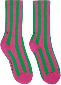 SOCKSSS Two-Pack Pink & Green Socks