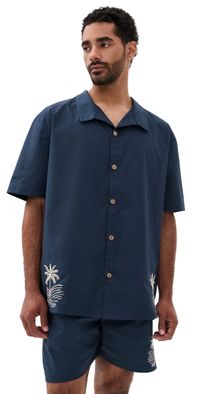 Fanm Mon Bora Embroidered Shirt Navy S