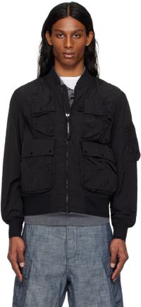 C.P. Company Blouson aviateur noir en Chrome-R à poches