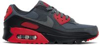Nike Gray & Red Air Max 90 Sneakers