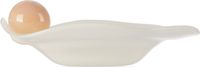 Helle Mardahl Bol sculptural blanc cassé et orange