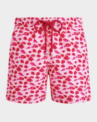 Men's Fish-Print Swim Shorts