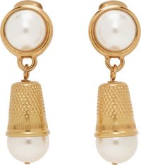 Moschino Gold Clip-On Earrings