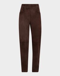 Suede Equestrian Pants