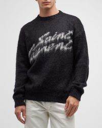 Men's Mohair-Blend Logo Sweater